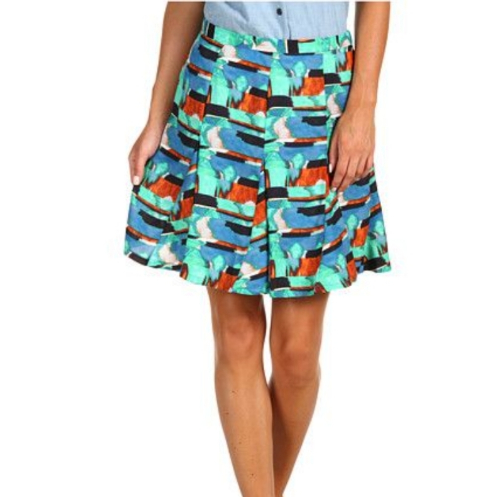 Jack by BB Dakota Medice A-Line Skirt Jack by BB Dakota Blue Teal Size 4